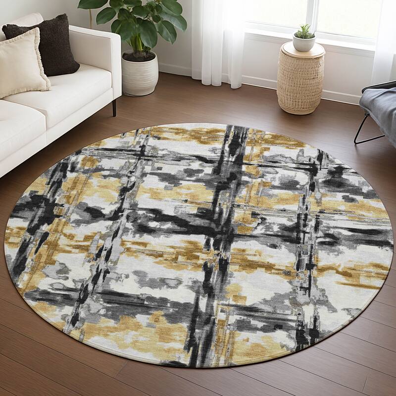 Machine Washable Indoor/ Outdoor Casual Fowler Chantille Rug