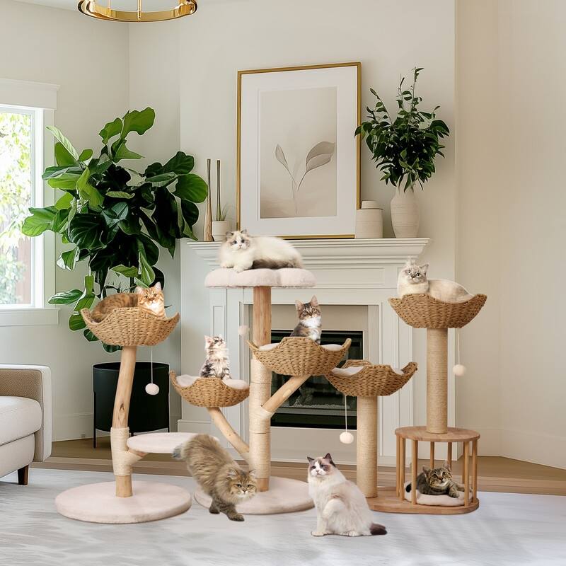 Cat Tree Tower Condo Furniture Scratch Post for Kittens Pet House Play