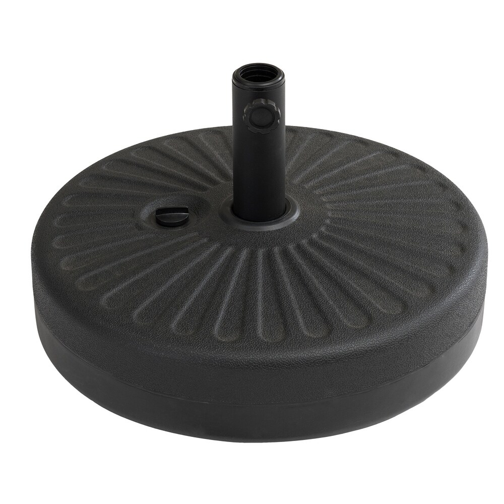 black umbrella stand outdoor