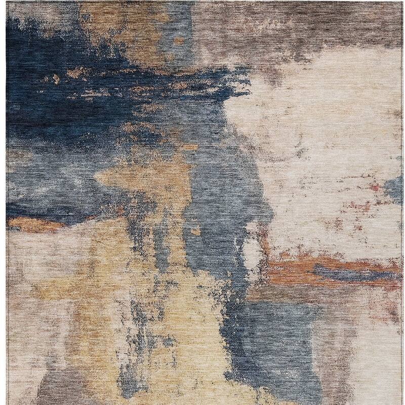 HomeRoots Abstract Transitional Rectangle Outdoor Rug