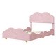preview thumbnail 25 of 52, Velvet Upholstered Platform Bed with Cloud Shaped Slats