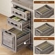 preview thumbnail 15 of 156, Farmhouse Executive L Shaped Desk Home Office Desk with Drawers and Storage Cabinet & Power Outlet