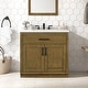 preview thumbnail 70 of 122, OVE Bailey Bathroom Vanity with Power Bar 36" - Almond Latte with Matte Black Hardware