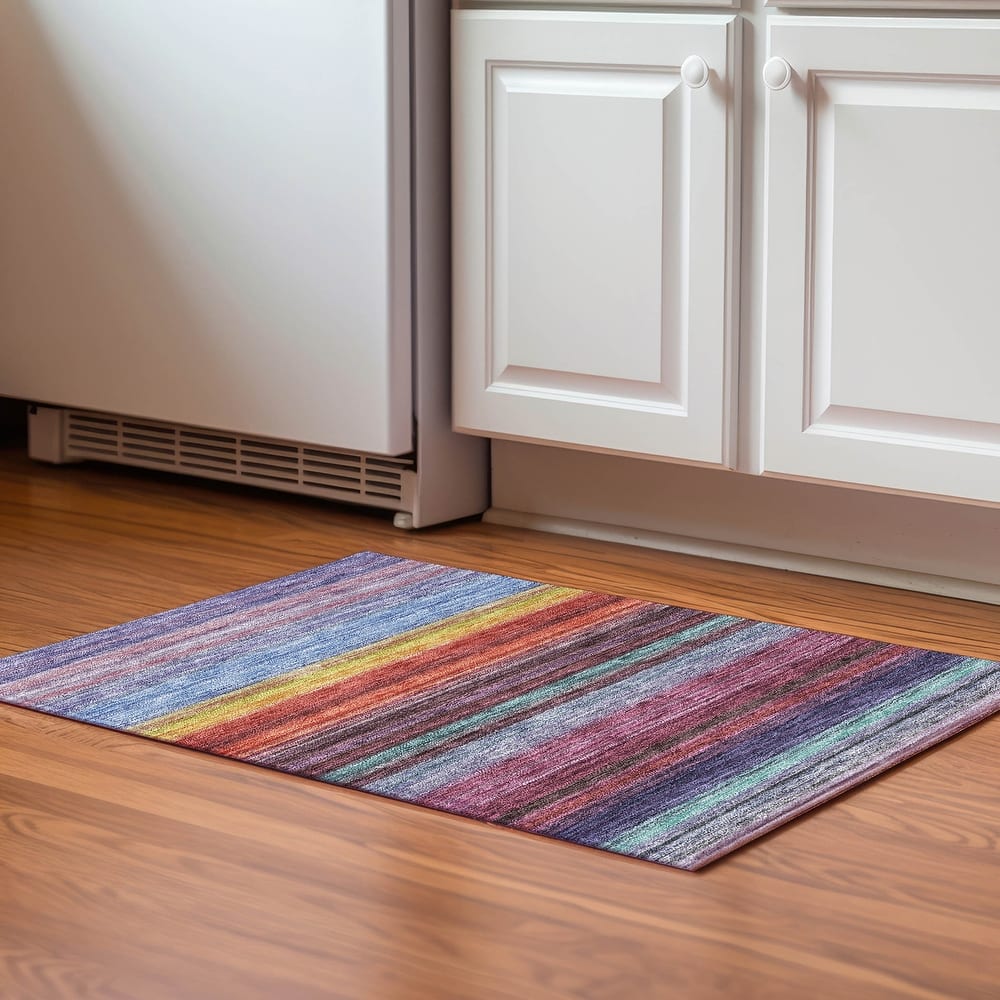 Premium Washable Super Soft Modern Stripes Mayfield Rug
