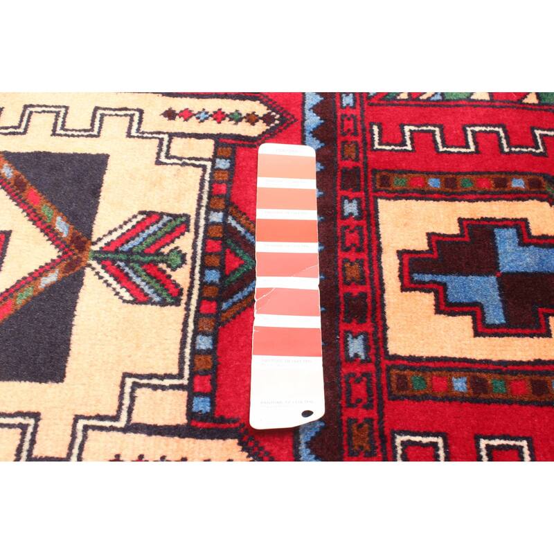 ECARPETGALLERY Hand-knotted Teimani Red Wool Rug - 2'9 x 4'8