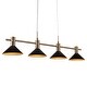 preview thumbnail 7 of 8, Modern Farmhouse 4-Light Black Metal Chandelier Linear Kitchen Island Lights for Dining Room - 38.5" L x 7" W x 9" H