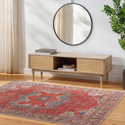 Livabliss Nolita Bold Medallion Machine Washable Area Rug