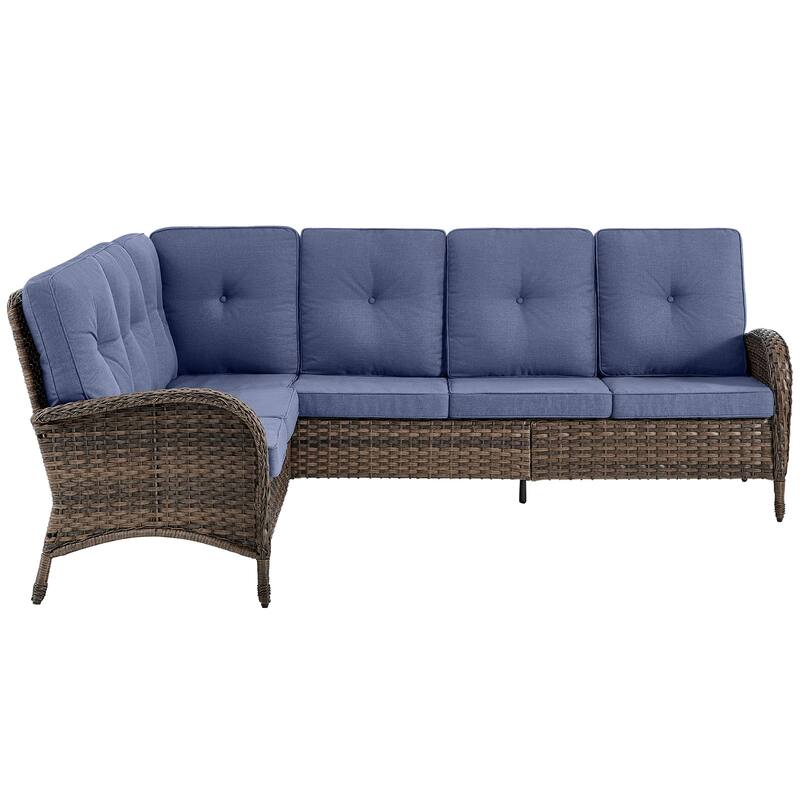 Outdoor PE Rattan Patio Conversation Set