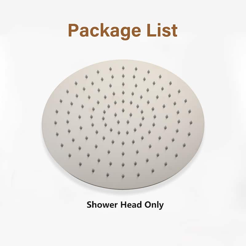 1-Spray Pattern with 2.5 GPM Round Ceiling Mount Rain Fixed Shower Head