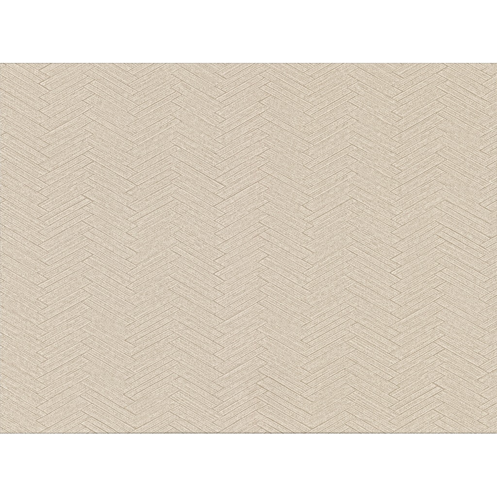 Karma Beige Herringhone Weave Wallpaper