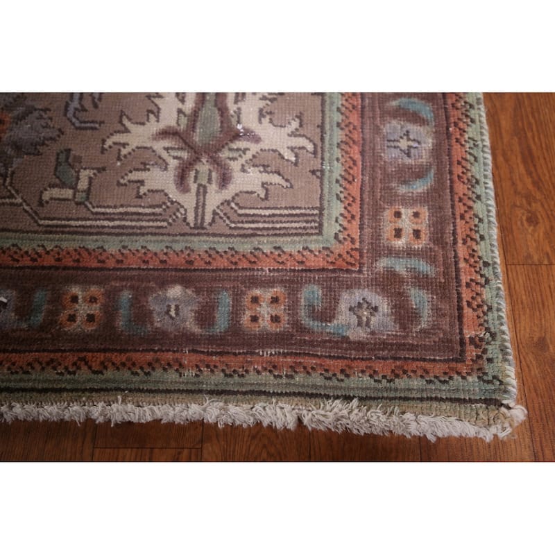 Over-Dyed Distressed Tabriz Persian Antique Wool Carpet - 9'11" x 12'11"