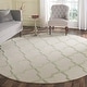 preview thumbnail 113 of 132, SAFAVIEH Handmade Cambridge Luisa Moroccan Trellis Wool Rug 8' Round - Ivory/Light Green