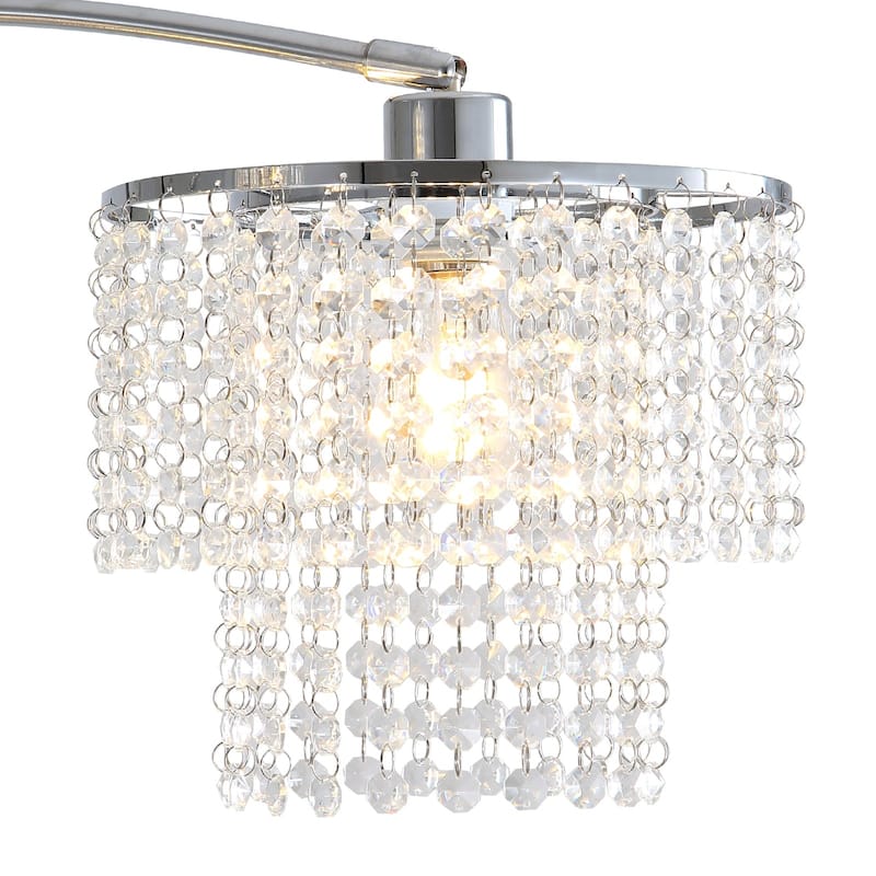 Brio 80" 5-Light Modern Crystal Arc Floor Lamp - 80