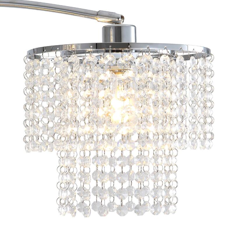 Brio 90" 3-Light Modern Crystal Arc Floor Lamp - 85