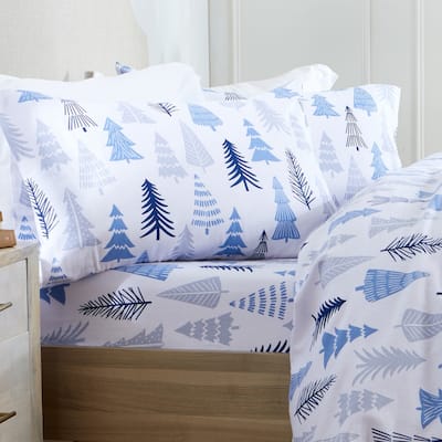 Market & Place Cotton Flannel Novelty Printed Sheet Set