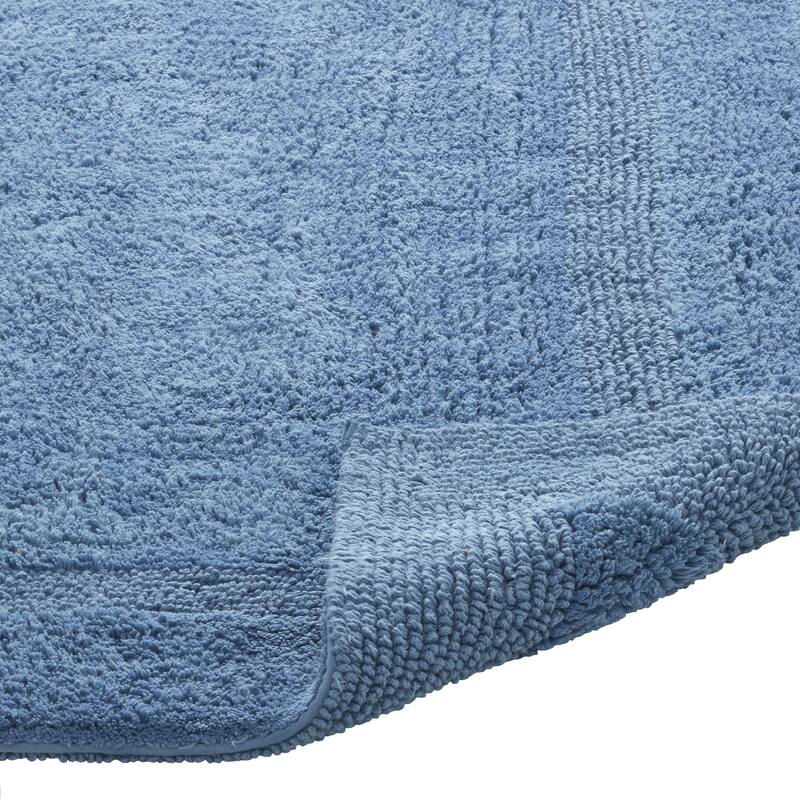 Better Trends Bath Rugs 100% Cotton Reversible Highly Water Absorbent Bathroom Rug for Shower, Sink, Bath Mats - Lux Collection
