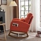 preview thumbnail 5 of 14, Accent Rocking Chair, Upholstered Nursery Glider Rocker, Orange and White