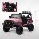 preview thumbnail 7 of 7, 12V Kids Electric SUV Ride-On Car with Remote, Bluetooth, Shock Absorption & Adjustable Speeds - Pink
