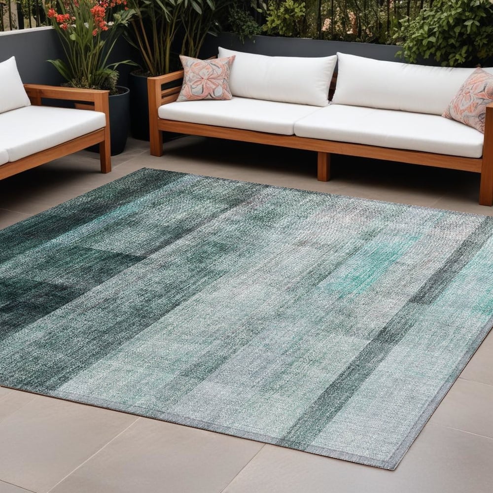 Gamo Ombre Weather Resistant Blended Style Runner Outdoor Rug