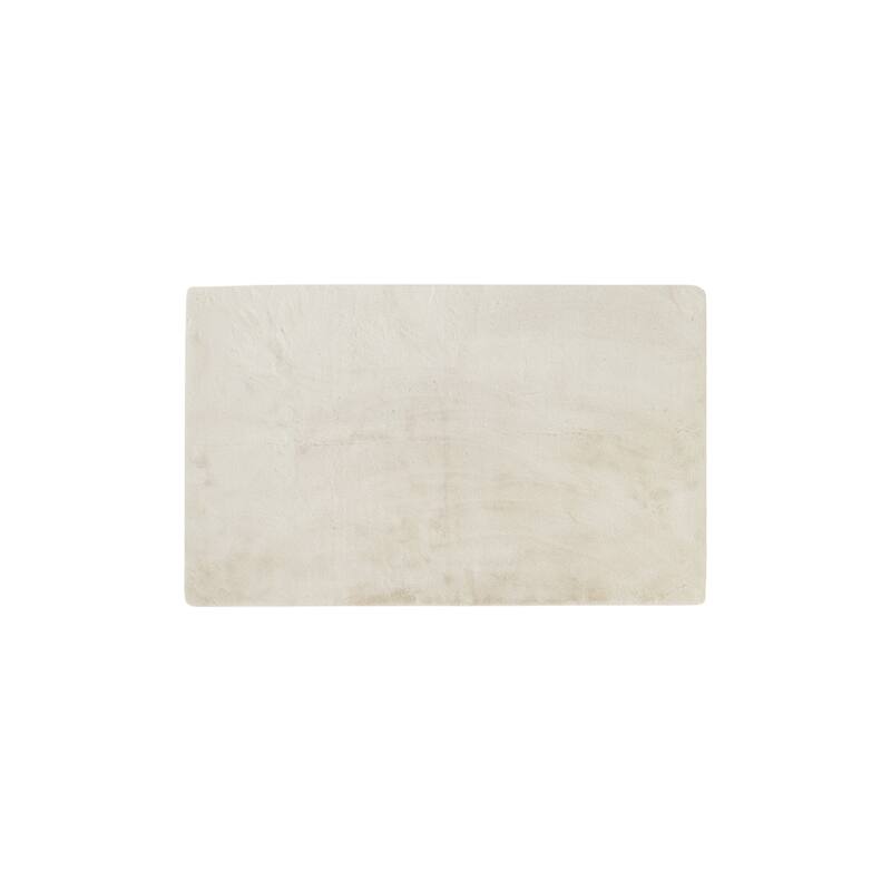Faux Fur Rabbit Rug - 3'x5' - Ivory