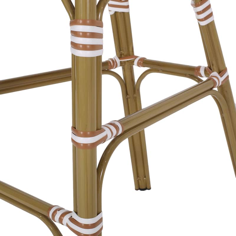 Kinner Outdoor French Barstools (Set of 2) by Christopher Knight Home