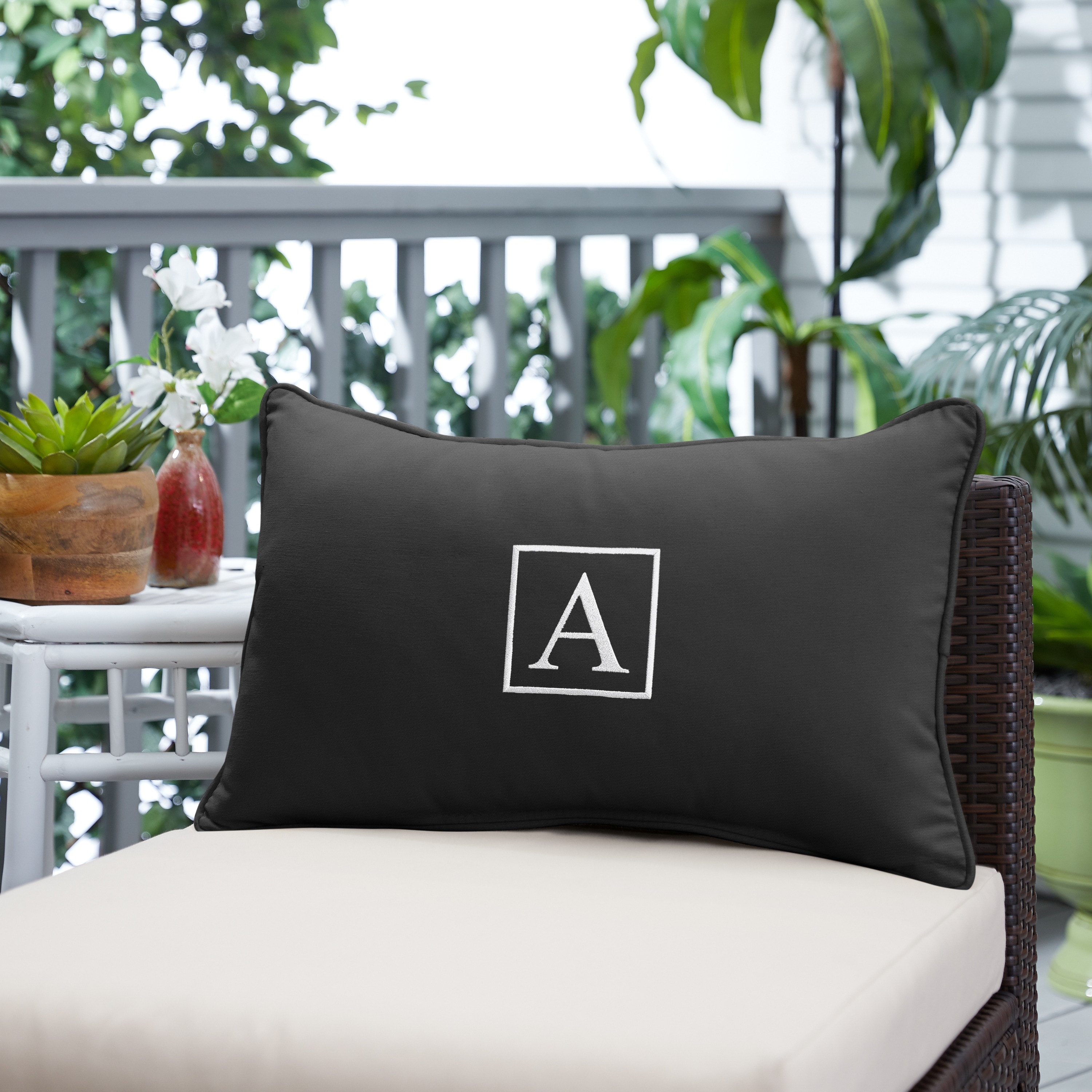 Monogram lumbar pillow new arrivals