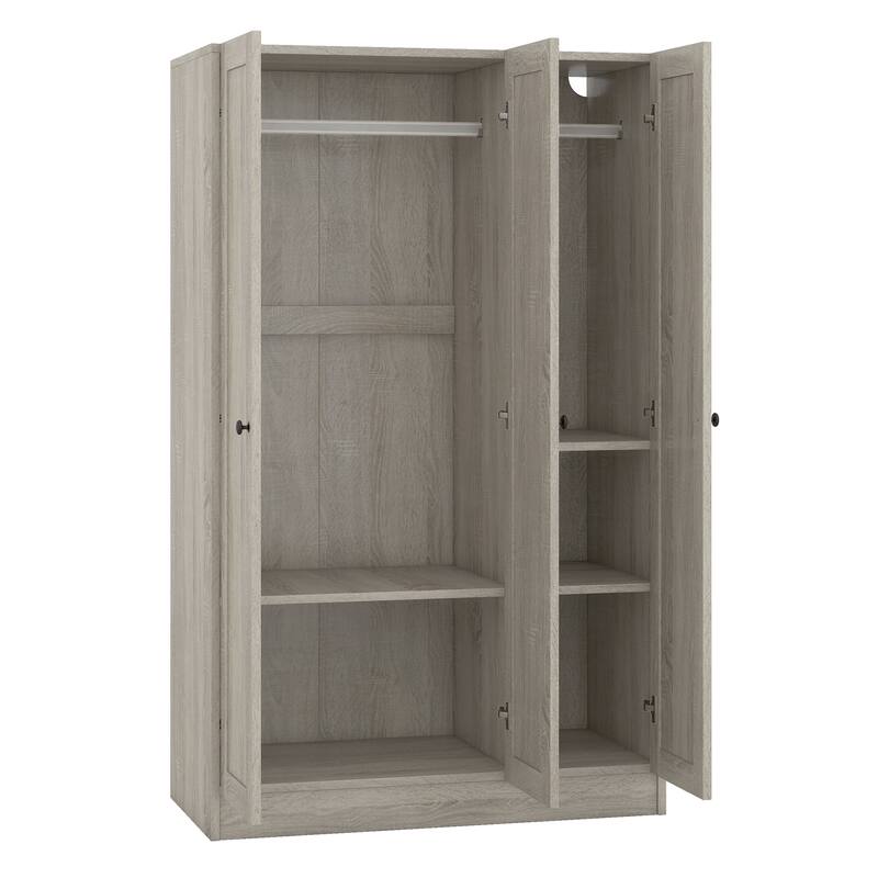 3-Door Shutter Wardrobe with shelves
