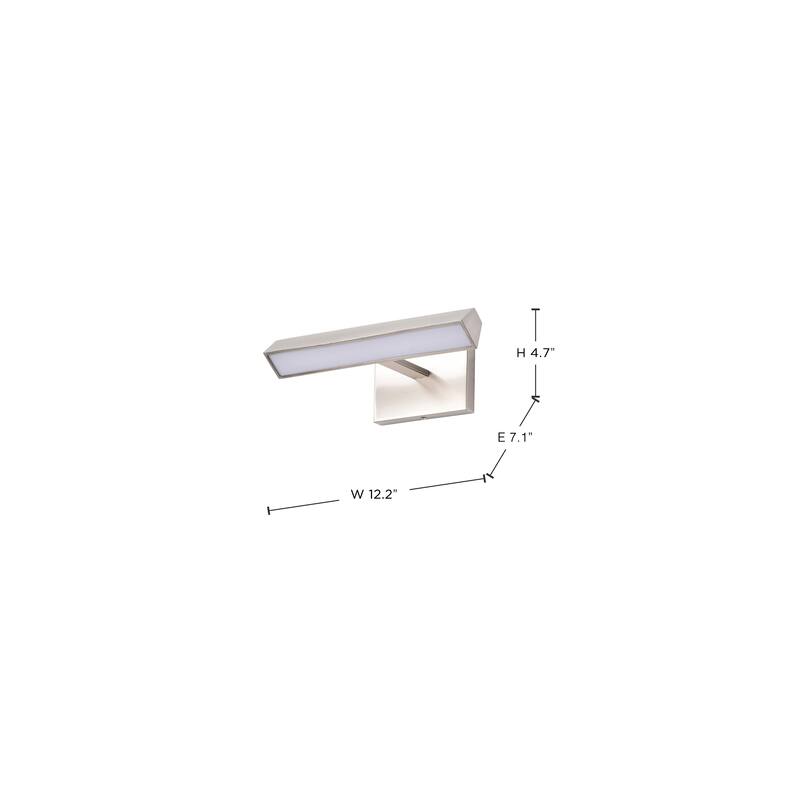 Mila 1 Foot LED Picture Light 3 CCT Selectable Brushed Nickel Finish Acrylic Lens - Brushed Nickel