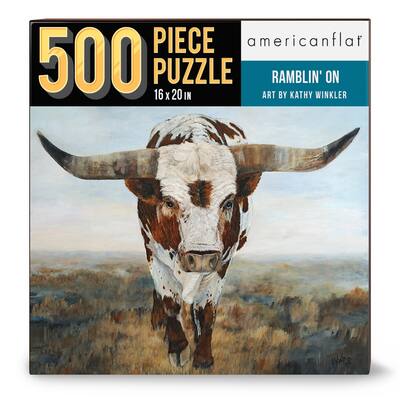 500 Piece Jigsaw Puzzle, 16x20 Inches, RAMBLIN' ON II, Artwork by World Art Group