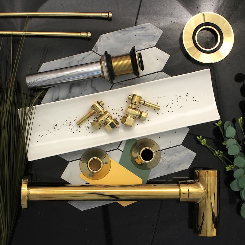 Kingston Brass Vessel Sink Polished Brass Pop-Up Drain Assembly - Polished Brass