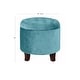 preview thumbnail 9 of 25, Carson Carrington Hare Large Round Button-tufted Storage Ottoman