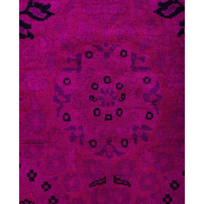 Overdyed One-of-a-Kind Hand-Knotted Area Rug - Pink - 3' 2" x 9' 1"