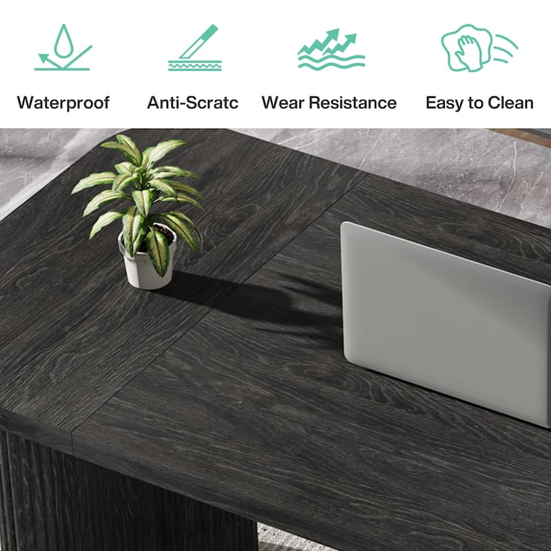 63'' W Wooden Executive Computer Desk for Home Office