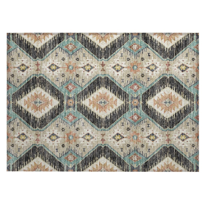 Machine Washable Indoor/Outdoor Southwest Global Chantille Rug