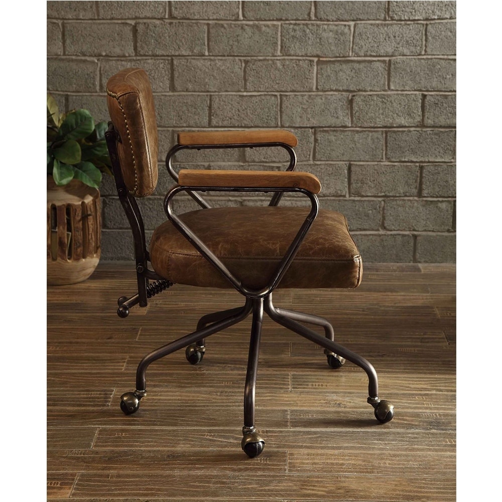 Office Chair in Vintage Top Grain Leather On Sale Bed Bath