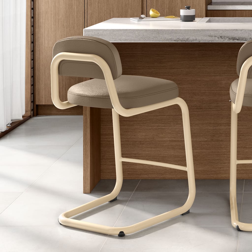 Amisco Flynn 26 in. Counter Stool with Metal Base