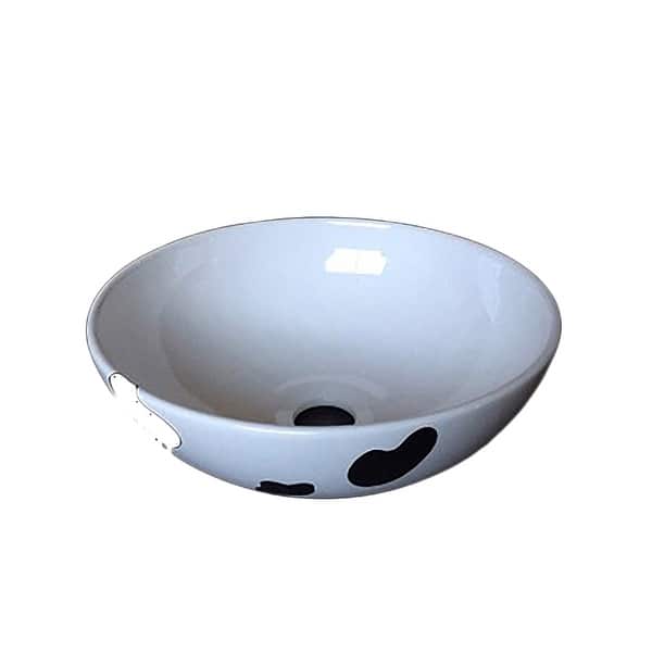 slide 2 of 2, Bathroom Vessel Sink Black and White China Cow