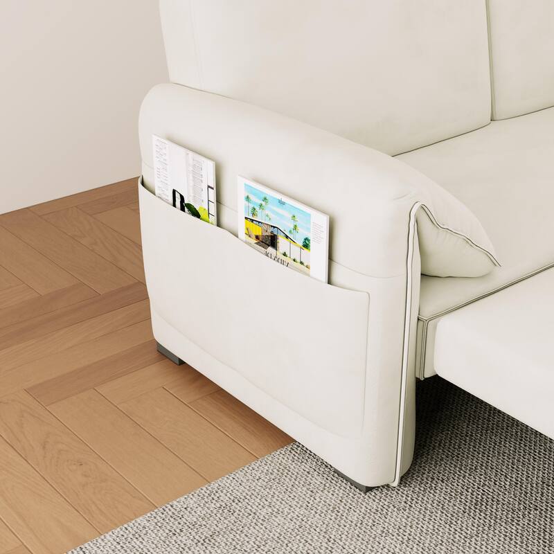 Convertible 63-inch Velvet Sofa Bed with Three Adjustable Modes - Comfortable Sofa, Lounge, and Double Bed for Home or Office