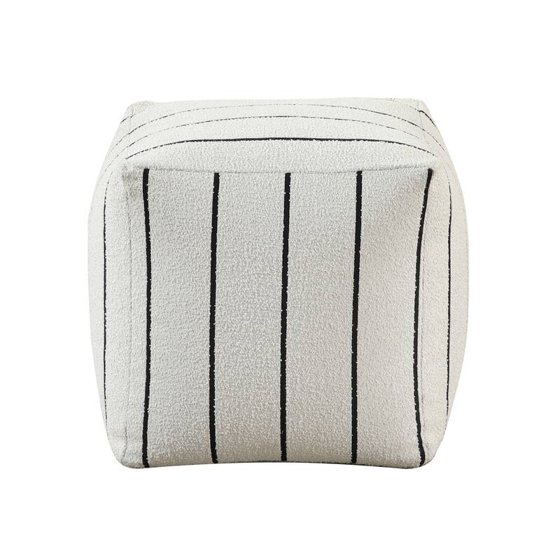 Modern Pouf Fabric Upholstered Ottoman, Non-Slip Floor Pouf, Bean Bag Chair, 1pc Sitting Pouf