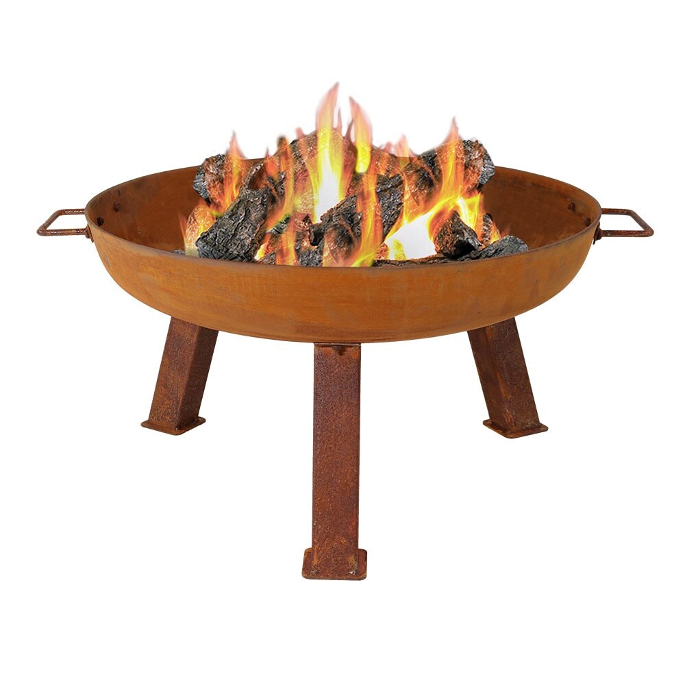 Shop Sunnydaze Rustic Cast Iron Fire Pit Bowl - Free ...