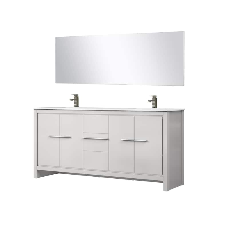 Lafarre Bath Vanity with Quartz Top, Sink, Mirror and Chrome Faucet