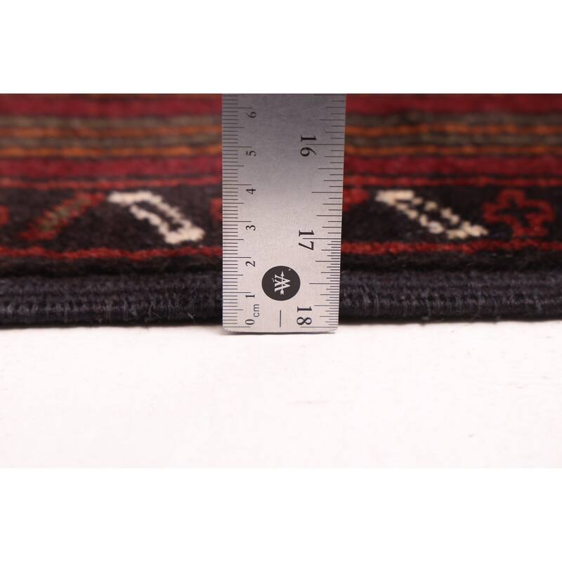 ECARPETGALLERY Hand-knotted Teimani Dark Burgundy Wool Rug - 4'0 x 6'9