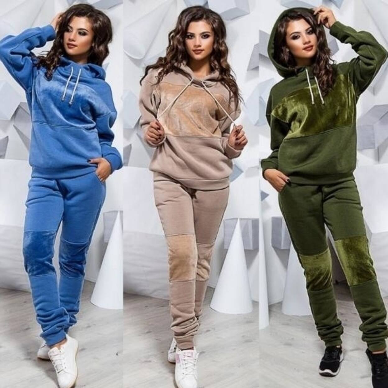 2Pcs Womens Tracksuit Hoodies 