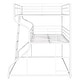 preview thumbnail 12 of 23, Triple Metal Bunk Bed with Stairs & Guardrails - Full/Twin/Queen