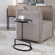 preview thumbnail 2 of 3, Uttermost Jessenia Black Marble Accent Table - 18"W x 23"H x 12"D