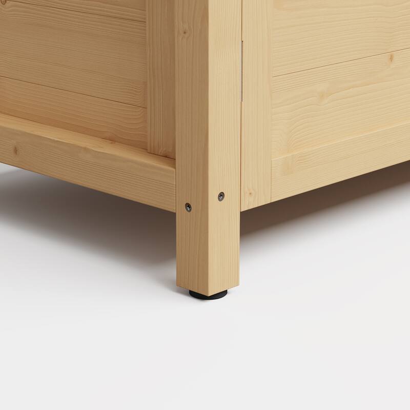 Outdoor BBQ Kitchen Cabinet Set, 100% Solid Wood Patio Kitchen Storage Stainless Steel Countertop