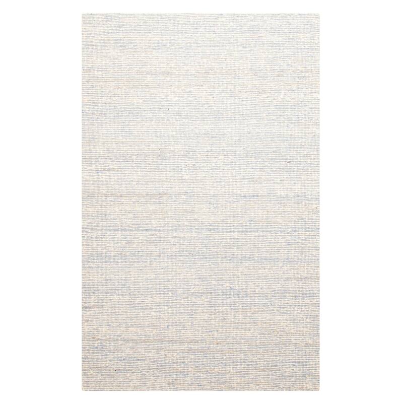 ECARPETGALLERY Braid weave Sienna Light Blue Wool Rug - 5'0 x 8'1