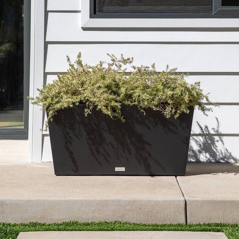 Pure Series Midori Planter - 20"H x 13"W x 39"L - Black