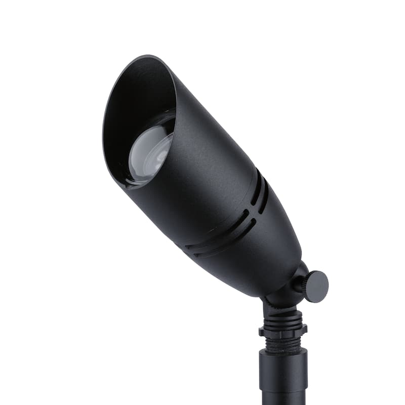 Kichler Lighting Fixed Socket MR16 Black Brass 12V Drop-In Accent Fixture, Landscape Lighting, (2.5 x 3.0 x 10.25), 15517BKB - 3