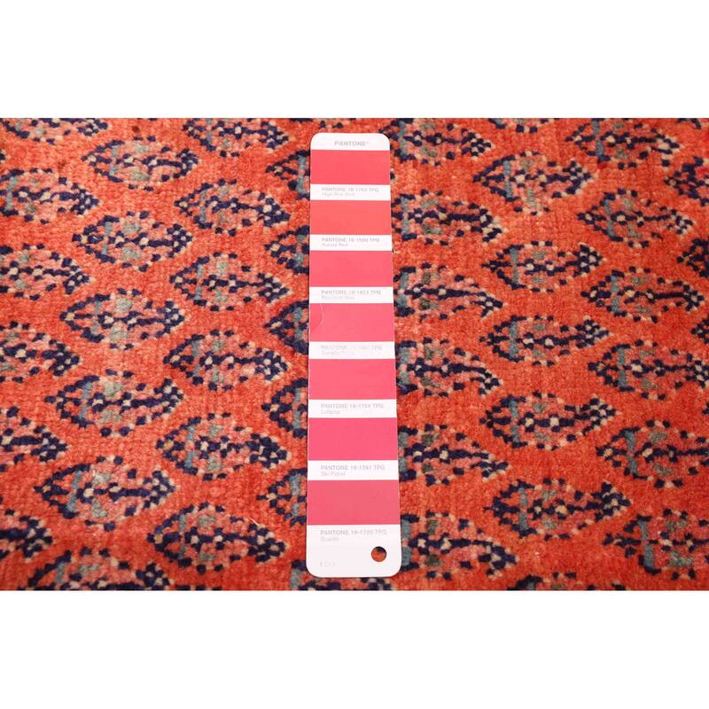 ECARPETGALLERY Hand-knotted Andelz Coral Wool Rug - 3'6 x 10'6